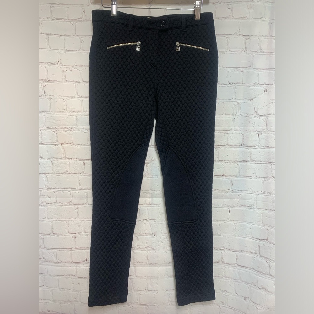 NEW Indies Erwann Black Quilted Pants with Zipper Details Size M - Picture 1 of 11